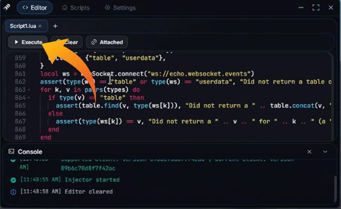 Execute button of Drift Executor