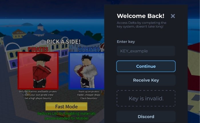 Complete the Delta Executor key system before executing the Selina Hub Script