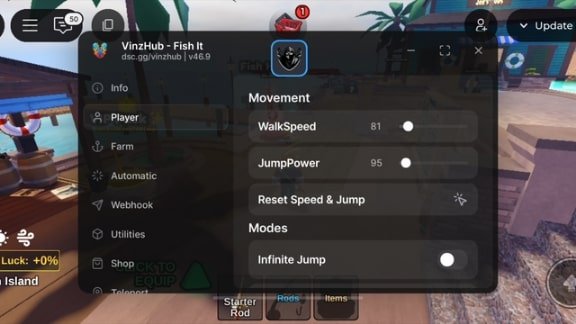 Vinz Hub Script window